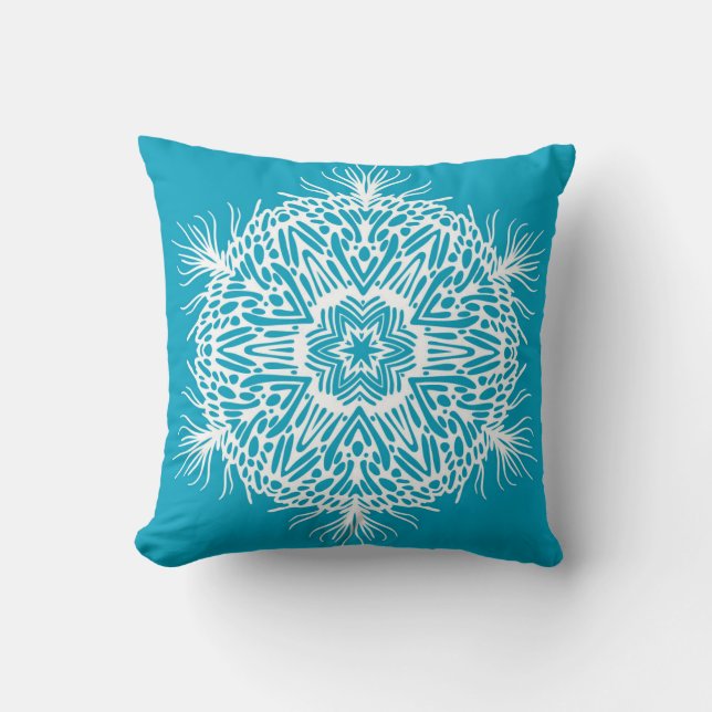 Abstract vintage pattern of creative snowflake. Is Cushion (Front)