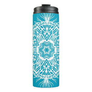 Abstract vintage pattern of creative snowflake. Is Thermal Tumbler