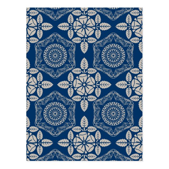 Abstract vintage pattern postcard