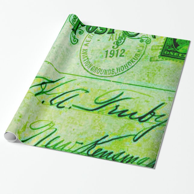 Abstract Vintage Pattern Wrapping Paper (Unrolled)