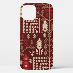 abstract vintage seamless graphical repeat pattern iPhone 12 case