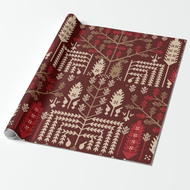 abstract vintage seamless graphical repeat pattern wrapping paper (Unrolled)