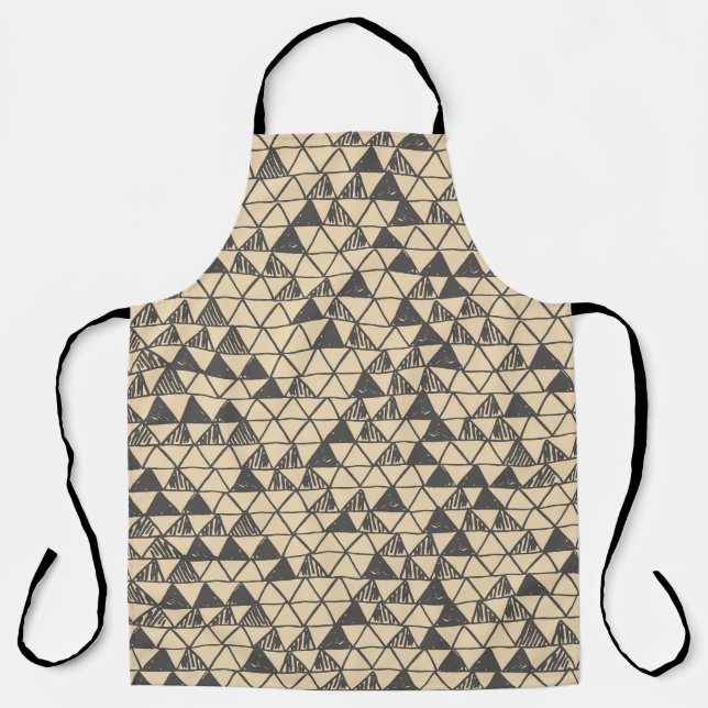 Abstract Vintage Triangle Pattern. Apron (Front)