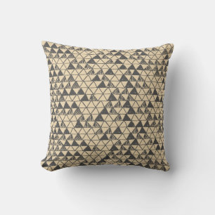 Abstract Vintage Triangle Pattern. Cushion