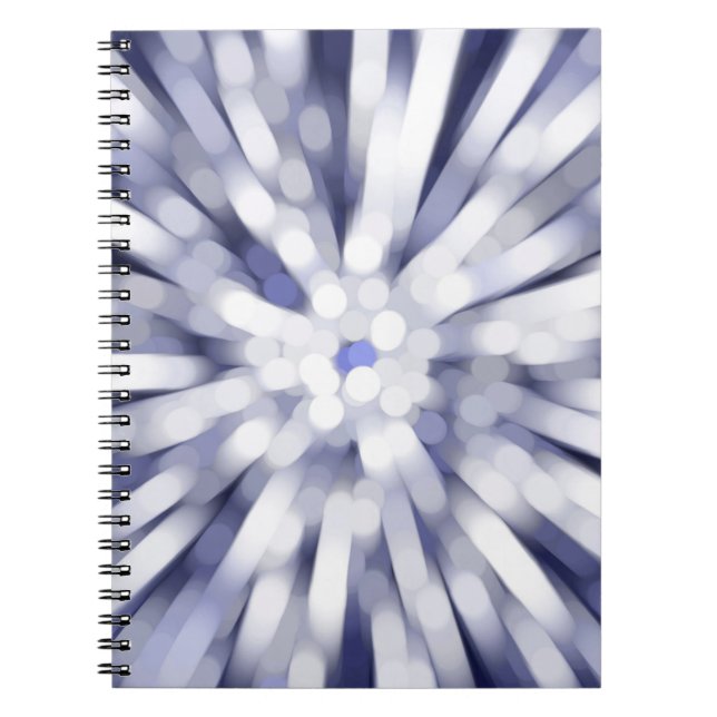 abstract violet background. fractal explosion star notebook (Front)