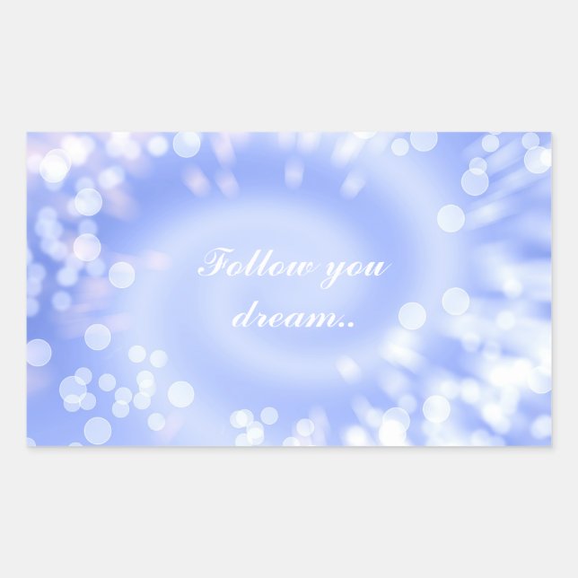 abstract violet bokeh spiral texture rectangular sticker (Front)