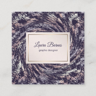 Abstract Violet Pink Spiral Square Business Card