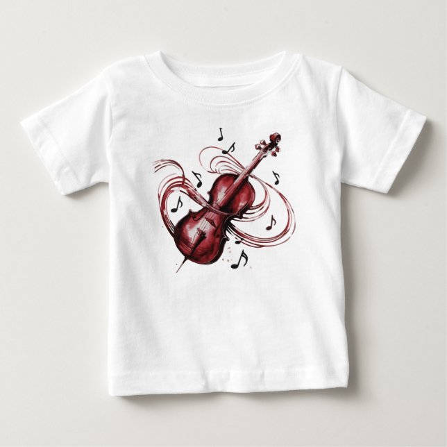 Abstract Violin Baby Jersey T-Shirt (Front)