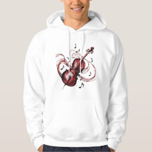 abstract violin hoodie