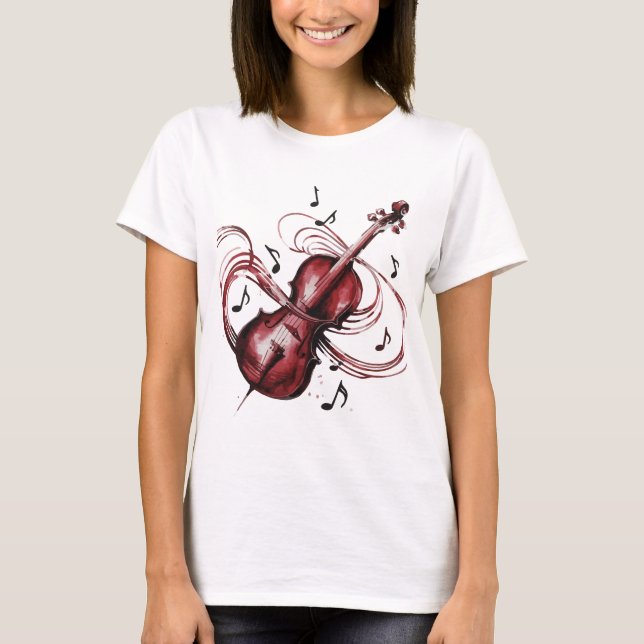 Abstract violin women's T-Shirt (Front)