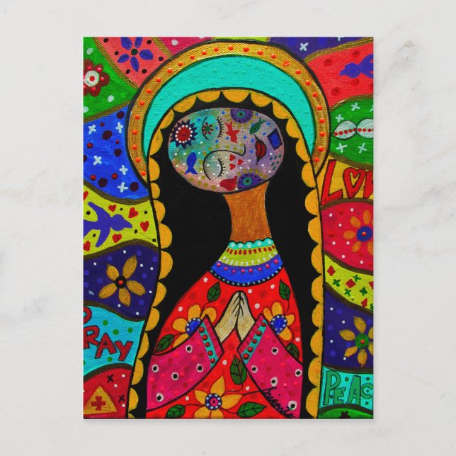 ABSTRACT VIRGIN GUADALUPE POSTCARD (Front)