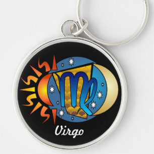 Abstract Virgo Keychain