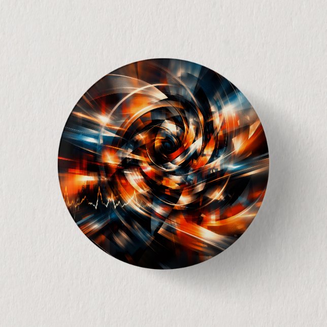 Abstract Vision of Motion & Mind 3 Cm Round Badge (Front)