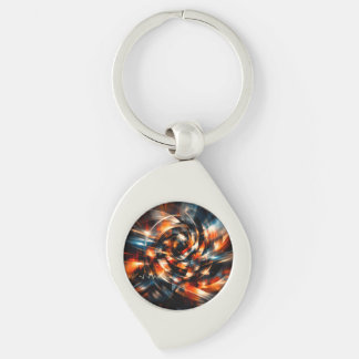 Abstract Vision of Motion & Mind Key Ring