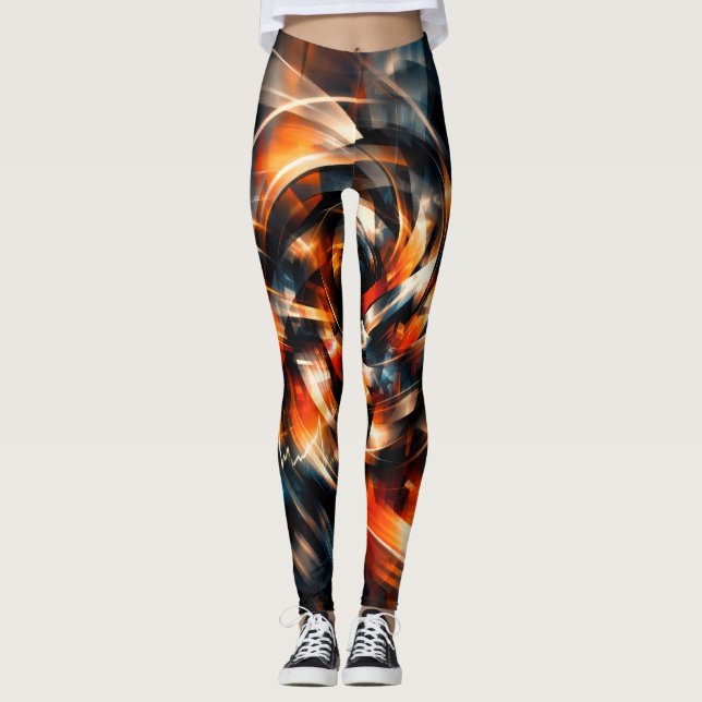 Abstract Vision of Motion & Mind Leggings (Front)