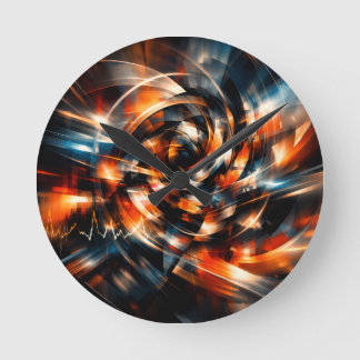Abstract Vision of Motion & Mind Round Clock