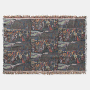 Abstract Vitalit, Wassily Kandinsky Colourful Life Throw Blanket
