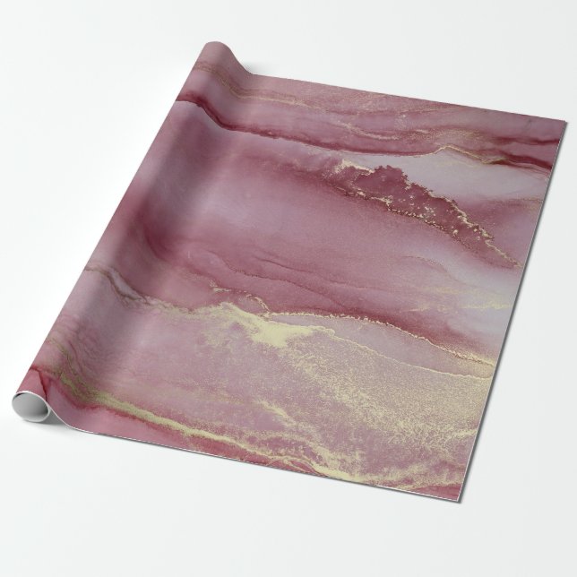 Abstract Viva Magenta  Wrapping Paper (Unrolled)