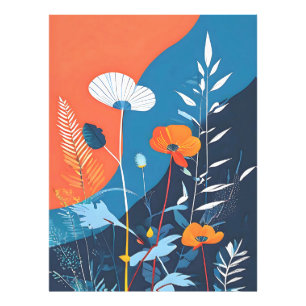 Abstract Vivid Blooms Poster