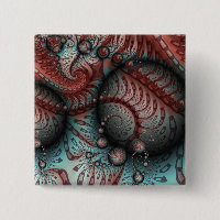 Abstract Vivid Fantasy Fractal Art Brown Blue