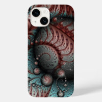 Abstract Vivid Fantasy Fractal Art Brown Blue