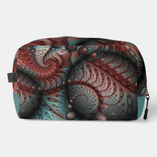 Abstract Vivid Fantasy Fractal Art Brown Blue Dopp Kit