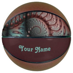 Abstract Vivid Fantasy Fractal Art Brown Blue Name Basketball