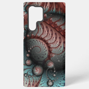 Abstract Vivid Fantasy Fractal Art Brown Blue Samsung Galaxy Case