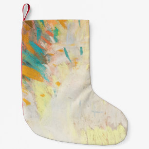 Abstract vivid pencil texture. Pastel textured bac Small Christmas Stocking