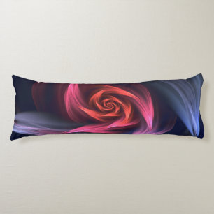 Abstract Vortex Shape Red And Blue Body Cushion