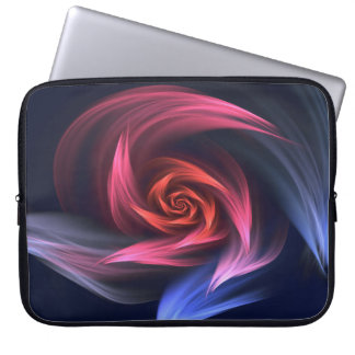 Abstract Vortex Shape Red And Blue Laptop Sleeve