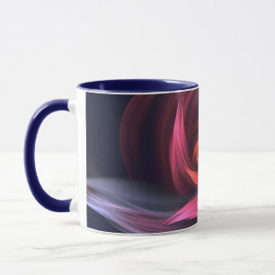 Abstract Vortex Shape Red And Blue Mug