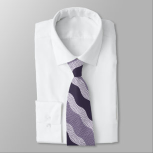 Abstract Wabi Sabi River, Eggplant Purple, Lilac Tie