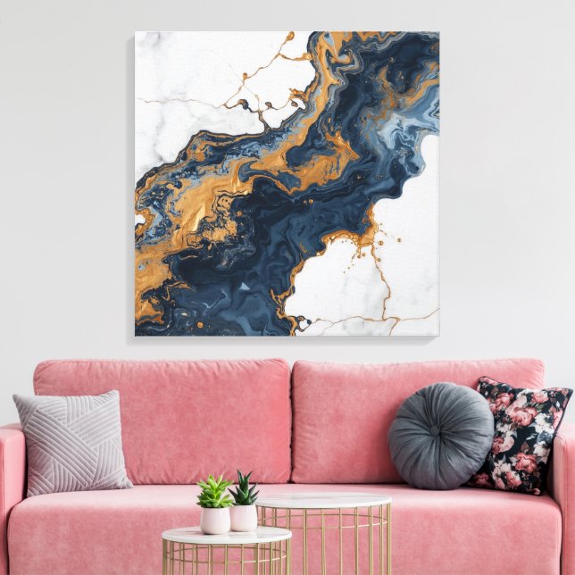 Abstract Wall Art Canvas – Modern Minimalist (Insitu(LivingRoom))