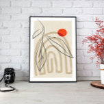 Abstract Wall Decor, Boho Canvas<br><div class="desc">The muted colours and minimalist design make this print the perfect addition to any modern,  boho,  or mid-century inspired decor. Printed on high-quality canvas or poster paper,  this print is sure to make a statement in any room.</div>