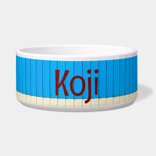 Abstract Wall Pet Bowl with KOJI Text
