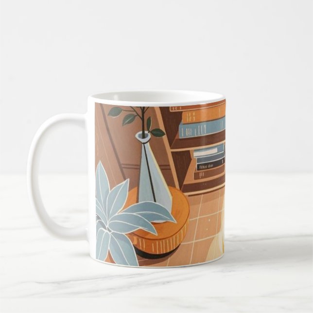 Abstract warm cosy Boho style Coffee Mug (Left)