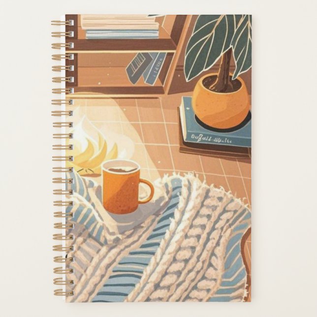 Abstract warm cosy Boho style Planner (Front)