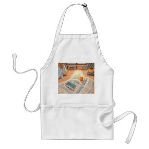 Abstract warm cosy Boho style Standard Apron