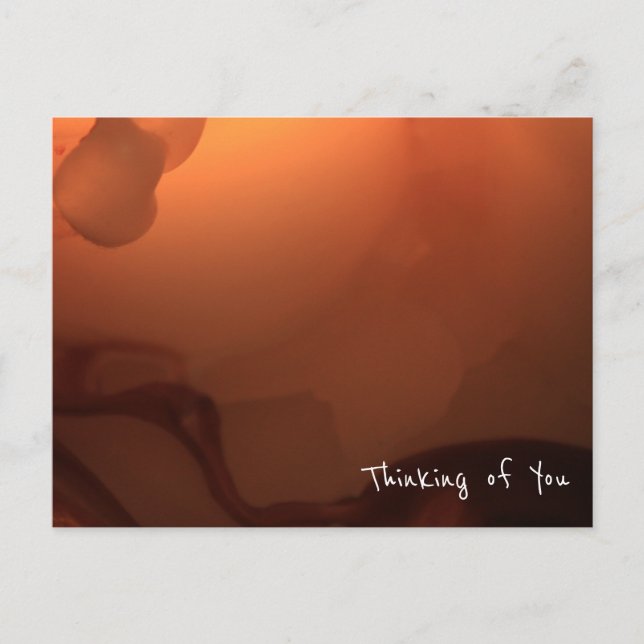 Abstract Warm Light & Texture 1: "Thinking of You" Postcard (Front)