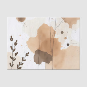 Abstract Warm Minimalist Layers Tissue Paper