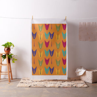 Abstract Warm Tropical Palette Pattern Fabric