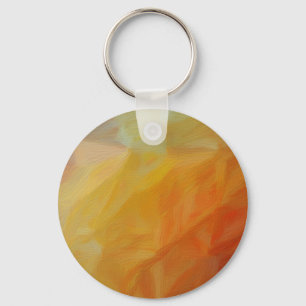 Abstract Warmth: Impressionist Mosaic Key Ring