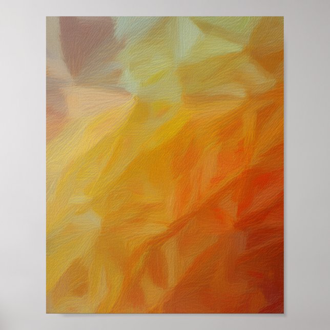 Abstract Warmth: Impressionist Mosaic Poster (Front)