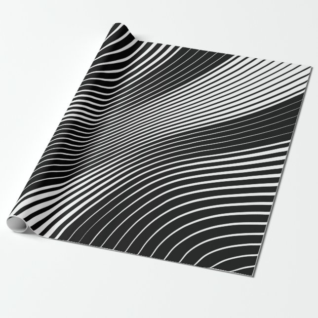 Abstract warped Diagonal Striped Background. vinta Wrapping Paper (Unrolled)