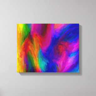 Abstract Water Colours Stretched Canvas Print
