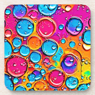 Abstract Water Drops Art Coaster