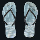 Abstract Water Mother of Groom Wedding Flip Flops<br><div class="desc">These personalised, comfortable Mother of the Groom Flip Flops are a simple, elegant, and chic gift for members of the Bridal Party - Bride, Bridesmaid, Maid of Honour ... They will add to the festivities of your wedding day, bachelorette party, or other celebration. Great by the beach! Easy to customise...</div>