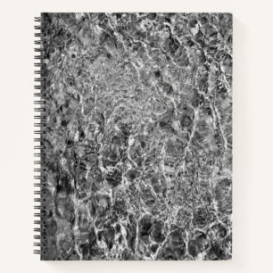Abstract Water Ripples, Black & White Photo Notebook