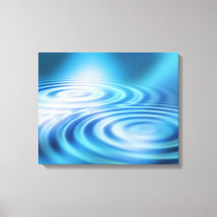 Abstract Water Ripples Wrapped Canvas Print